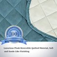 thumbnail image 4 of H.VERSAILTEX 1-Piece Reversible Quilted Loveseat Pet Cover Protector, Stone Blue/Beige, 4 of 8