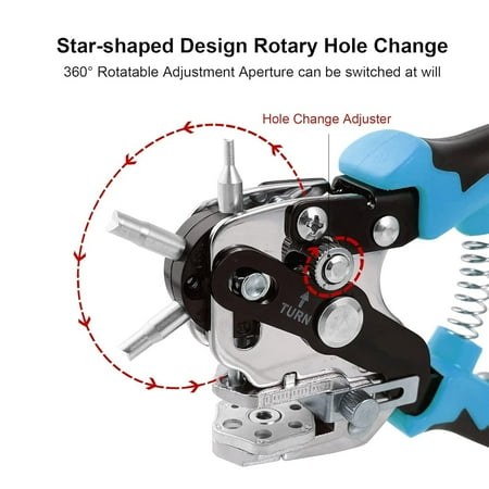 

Blue and Versatile Multifunction Hole Puncher - Very Useful for Effortlessly Achieving Perfect Holes - Ideal Creative Gift for DIY Enthusiasts - Must-Have Addition to Crafting Tool Collec