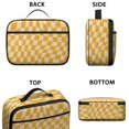 thumbnail image 3 of Orange and Cream Wavy Checkered Insulated Lunch Bag Teens,Bento School Lunch Bag for Teens for Work,Picnic or Travel 10.6x7.7x4.3 Inches,12 Can Capacity, 3 of 6