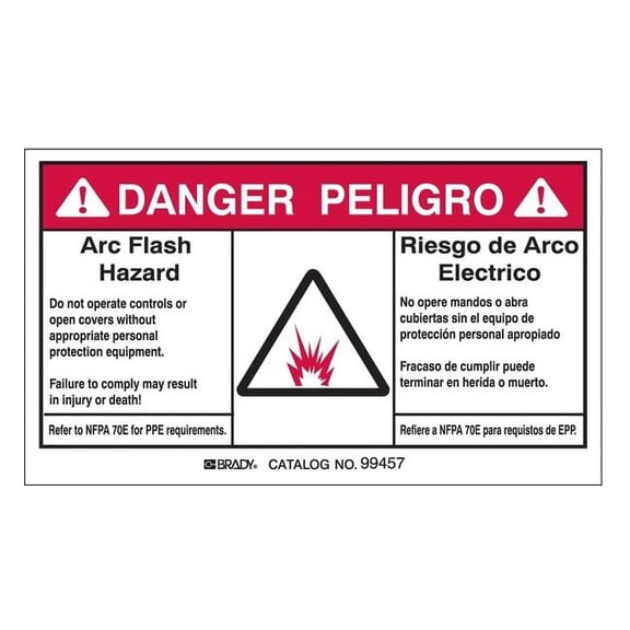 Brady Label,3 1/2 inx5 in,Polyester,PK5 99457