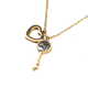 thumbnail image 2 of Collar para Mujer de Corazón y Llave LuckyLy, Dije y Cadena de Acero Inoxidable, Modelo Mila dorado UNITALLA, 2 of 7