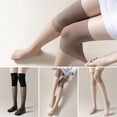 thumbnail image 3 of 4 Pairs Sheer Knee High Socks for Women, Creative Over Knee Transparent Calf Stockings, Simple Breathable Long Socks for Everyday Confidence, 3 of 8
