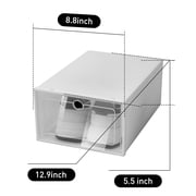 FOGGBET 20 Pack Magnetic Shoe Storage Box Drop Front Sneaker Case Stackable Container