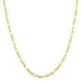 thumbnail image 1 of 10K Yellow Gold Flat Oval Figaro Chain Necklace,2.3mm, 18", 1 of 1