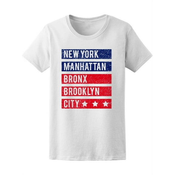 New York City American Flag T-Shirt Women -Image by Shutterstock, Female Medium