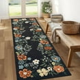 thumbnail image 2 of 2*6ft/4*6ft/5*7ft/6*9ft/8*10ft Floral Washable Area Rug, Non-Slip Non-Shedding Living Room Rug, Low Pile Stain-Resistant Throw Carpet, Foldable Printed Soft Carpet for Entryway, Office, 2 of 9
