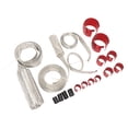 thumbnail image 3 of Radiator Hose Sleeve Stainless Steel Dress Up Hose Cover Kit Universal Radiator Hose Sleeving Set Extreme Heat Resistant for Vehicle, 3 of 7