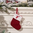 thumbnail image 2 of Christmas Decorations-Mini Stockings with Initials Christmas Stockings with 26 Letters Christmas Decorations Red Knitted Letters Embroidered Christmas Stockings, 2 of 4