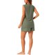 thumbnail image 3 of INSPIRAR CHIC Conjunto de Pijamas de 2 Piezas de Tejido Waffle para Mujeres, Top Sin Mangas y Pantalones Cortos, Conjuntos de Lounge en Verde Militar, 3 of 6