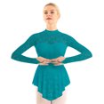 thumbnail image 4 of inhzoy Womens Adult Long Sleeve Lace Leotard Ballet Dance Gymnastics Ice Skating Dress, 4 of 4