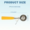 thumbnail image 2 of Uxcell 2 Pcs Cookie Scoops, Ice Cream Scoop with Trigger for Baking Cookie Dough Rice Pudding Kitchen Gadget, Yellow, 2 of 6