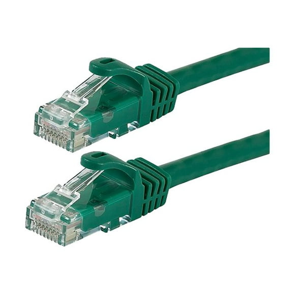 Monoprice FLEXboot Series - Patch cable - RJ-45 (M) to RJ-45 (M) - 10 ft - UTP - CAT 6 - molded, snagless, stranded - green