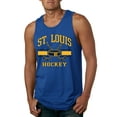 thumbnail image 1 of Wild Bobby City of St. Louis Hockey Fantasy Fan Sports Men's Tank Top, Royal, XX-Large, 1 of 5