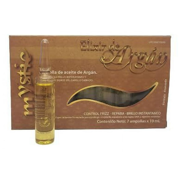 Kleravitex Mystic Argan Oil Ampoule - Strengthen, Hydrate, Repair, Anti-Frizz, Detangle, UV Protection, Best Argan Oil For your Hair. Known as the Liquid Gold From Morocco - Pack of 7 ampoules -...