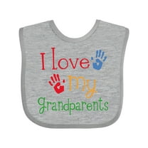Inktastic I Love My Grandparents Boys or Girls Baby Bib