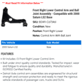 thumbnail image 2 of Front Right Lower Control Arm and Ball Joint Assembly - Compatible with 2000 Saturn LS2 Base, 2 of 2