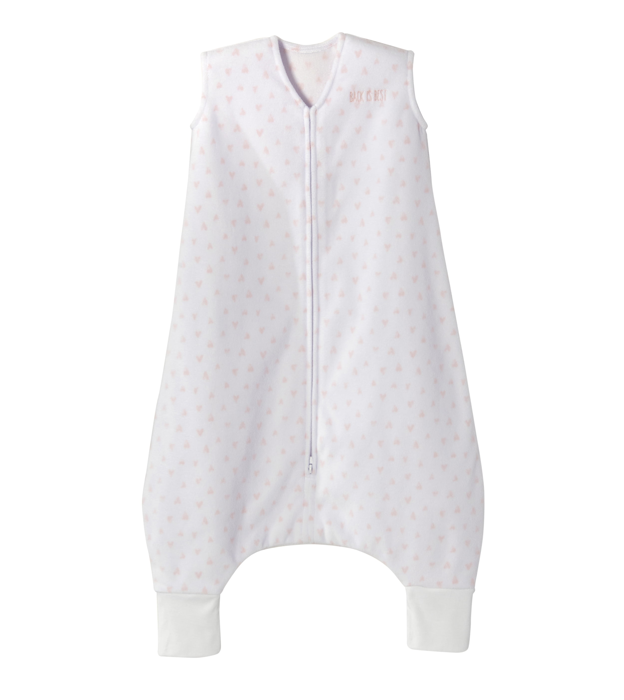HALO Early Walker SleepSack Wearable Blanket, Microfleece, Mini Hearts Pink, Medium