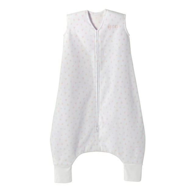 HALO Early Walker SleepSack Wearable Blanket, Microfleece, Mini Hearts Pink, Medium