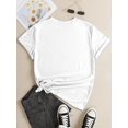 thumbnail image 2 of Personalized Teacher Name Graphic T-Shirt for Women, Custom Educator Apple Coffee Pencil Print Crew Neck Tee, Soft 100% Cotton Casual Short Sleeve Top, Back to School Teacher Appreciation Gift, 2 of 8