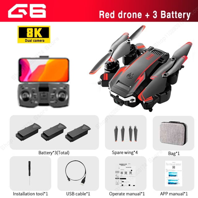 Xiaomi-Dron MIJIA G6, 5G, GPS, 8k, cámara HD Profesional, evitación de obstáculos, fotografía aérea, cuadricóptero plegable RC 5000M