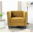 thumbnail image 4 of Uspridefurniture Lisette Velvet 3Pcs Living Room Set, Yellow, 4 of 5