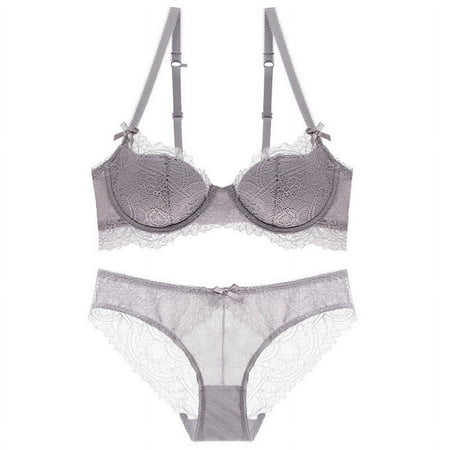 HHH New Cross Shoulder Strap Women s Sexy Lace Lingerie Comfortable Thin Cotton Cup Bra Soft Steel Ring Bra Set