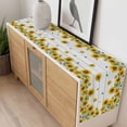 thumbnail image 4 of Sunflowers Table Runner - 72 Inch Long, Kitchen Dining Table Runner Dresser Scarves, Vintage Farm Wildflower Grey Woodgrain Farmhouse Decor for Coffee Tables Wedding Party Banquet, 4 of 8