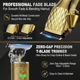 thumbnail image 2 of Barber Hair Cutting Kit for Men, Professional Fade Clipper & T-Blade Beard Outliner Complete Grooming Set, Rechargeable Trimmer Kit for Salon & At-Home Haircuts, Premium Holiday Gift Pack for Guys, 2 of 6