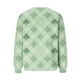 thumbnail image 5 of Craaazy St. Patrick's Day Waffle Sweatshirt for Women Green Graphic Casual Crewneck Long Sleeve Pullover Tops Gifts, 5 of 5
