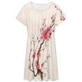 thumbnail image 3 of Japanese Cherry Tree Women's Dress Short Sleeve Summer Sundress Summer Women Clothes, 3 of 7