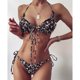 thumbnail image 2 of Conjunto de bikini de vendaje con estampado de mujer Push-Up Split Traje de baño Ropa de playa Traje de baño Fridja  nalpqowj19673, 2 of 7