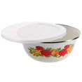 thumbnail image 3 of Vintage Enamel Soup Bowl Retro Style Food Storage Container for Salads Noodles Home Restaurant Use, 3 of 5