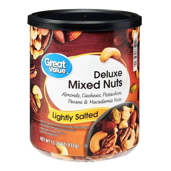 Nueces mixtas Great Value deluxe lightly 432 g
