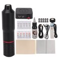 thumbnail image 1 of Kit de máquina de tatuaje con bolígrafo, cable con clip RCA, pedal de pie, fuente de alimentación, juego de máquina de tatuaje rotativa de 90 a 265 V, 1 of 14