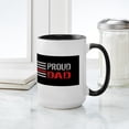 thumbnail image 4 of CafePress - Firefighter: Proud Dad (Black) Large Mug - 15 oz Ceramic Large White Novelty Mug, 4 of 4