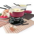 thumbnail image 3 of Swissmar Lugano Cherry Red Cast Iron Cheese Fondue Set, 9-Piece, 3 of 4