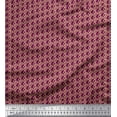 thumbnail image 1 of Soimoi Pink Rayon Fabric Small Circle Geometric Printed Fabric 1 Yard 42 Inch Wide, 1 of 3