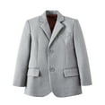 thumbnail image 4 of Boy's Light Gray Suit Jacket Formal Suit for Wedding Church Birthday Party Prom School Homecoming Stage Show, 4 of 5