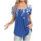 thumbnail image 1 of Blusas de Manga Corta para las Mujeres, Blusa de Camiseta Suelta Casual Hecha de Tela Cómoda para Todo el Uso Diario de Temporada, Blusas para las Mujeres Casual, 1 of 3