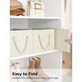 thumbnail image 5 of StorageWorks Cestas de almacenamiento grandes para organizar, cestas de almacenamiento plegables para estantes, contenedores de almacenamiento de tela con asas, cestas decorativas para estantes, beige, 5 of 5