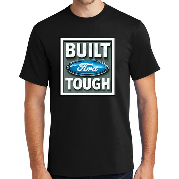Buy Cool Shirts BUILT FORD TOUGH Cotton T-shirt, 2XL Jet Black