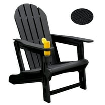 ENFIRE Adirondack Chair HDPE – Weather-Resistant, Tool-Free 5-Minute Assembly for Patio, Fire Pit, or Lawn Black