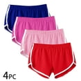 thumbnail image 2 of Women's Athletic Shorts 4 Packs Workout Elastic Waist Running Gym Shorts for Yoga Loose Fit Fitness Shorts (3XL, Multicolor 8), 2 of 7