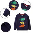 thumbnail image 4 of MXIEZI Baby Toddler Boys Long Sleeve Sweatshirt Kids Spring Fall Tops Cartoon Dinosaur Sweaters for 1-8Y, 4 of 9