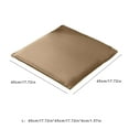 thumbnail image 3 of Foam Seat Cushion for Office Chair | Breathable Thin Leather Pad | Superior Comfort & Slip-Resistant | Removable Zippered Cover | 15.74"x15.74"x1.57" | Multiple Colors | 1 Pack, 3 of 8