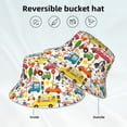 thumbnail image 5 of Disketp Transports With Animals Print Reflective Bucket Hat Beach Hat Summer Travel Sun Hats Fisherman Cap, 5 of 8