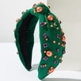 thumbnail image 2 of LSQii Headbands for Women Mardi Gras Outfit Non Slip Clip Wide Head Band Sparkle Sequin Glitte Masquerade Fashion Party Accessories Carnival Green, 2 of 6