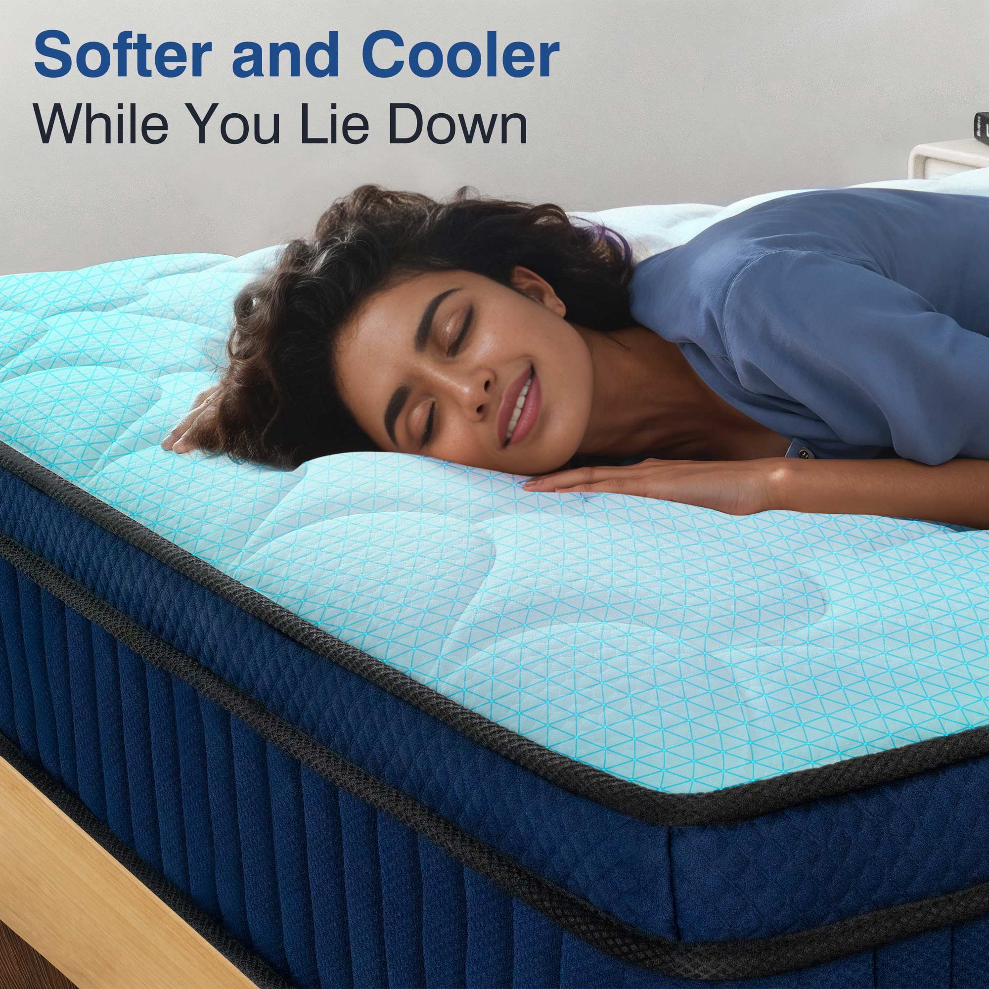 Queen Rose 12' 'Twin Medium Hybrid Mattress, With Pocket Spring , Bed in-a-Box