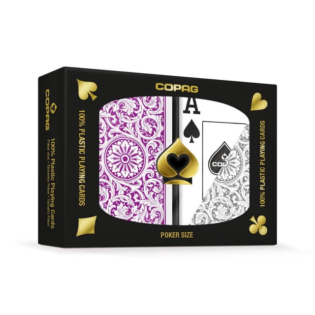 Juego de cartas Copag 1546, diseño 100% plástico, tamaño póker