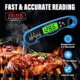 thumbnail image 2 of Meat Thermometer Digital - Fast Instant Read Food Thermometer for Cooking, Candy Making, Outside Grill, IP67 Waterproof Kitchen Thermometer with Backlight, Stocking Stuffers for Men - Blue, 2 of 6